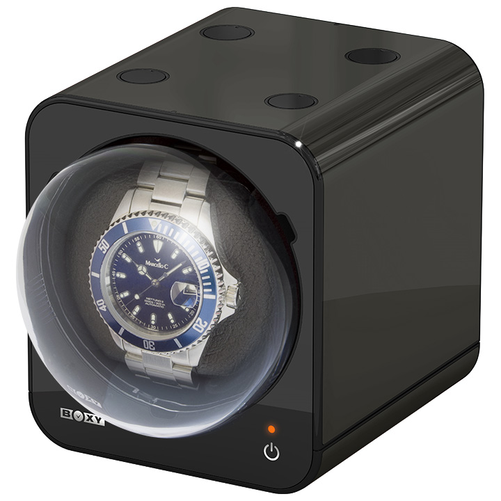 Boxy Fancy Brick Uhrenbeweger für eine Uhr, schwarz, kombinierbar, ohne Adapter