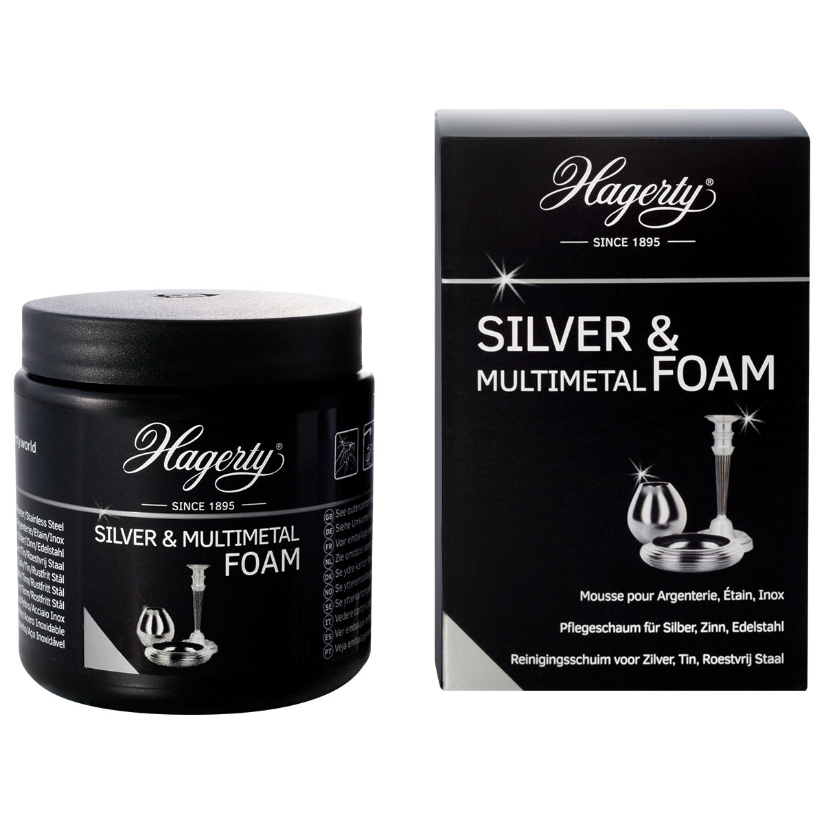 Hagerty Silver & Multimetal Foam, schäumende Paste für Silber, Zinn und Edelstahl, 185 g