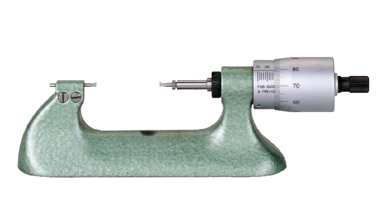 Horizontaler Mikrometer SABI, 25 - 50 mm, Sensibilität 0,01 mm, gerade Spindel mit Standard-Anschlag