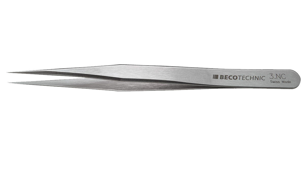 Beco Technic Pinzette Form 3, Superalloy, sehr fein für Spiralen, 120 mm
