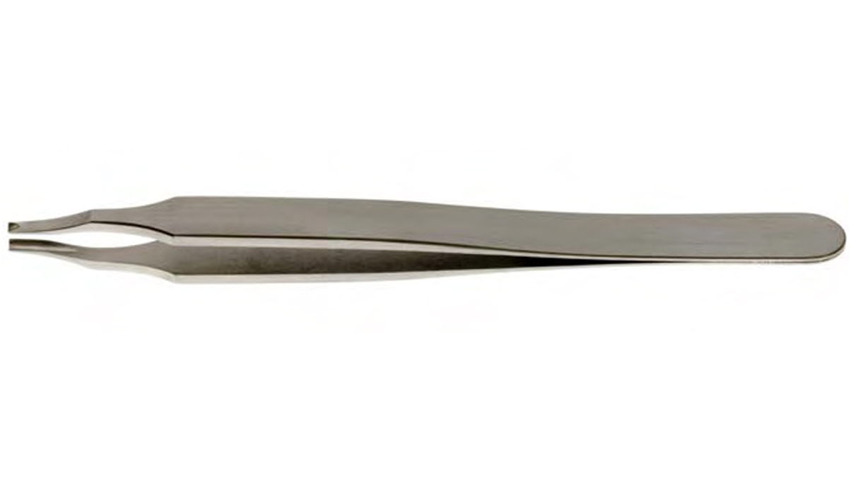 Dumont Pinzette Form 10/6,  Edelstahl-Carbon, 110 mm