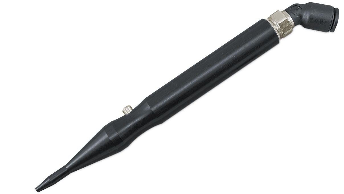 VOH Handstück für Druckluft, 45° gekröpft, 3 bar, Anschluss Ø 6 mm, schwarz, ohne Schlauch