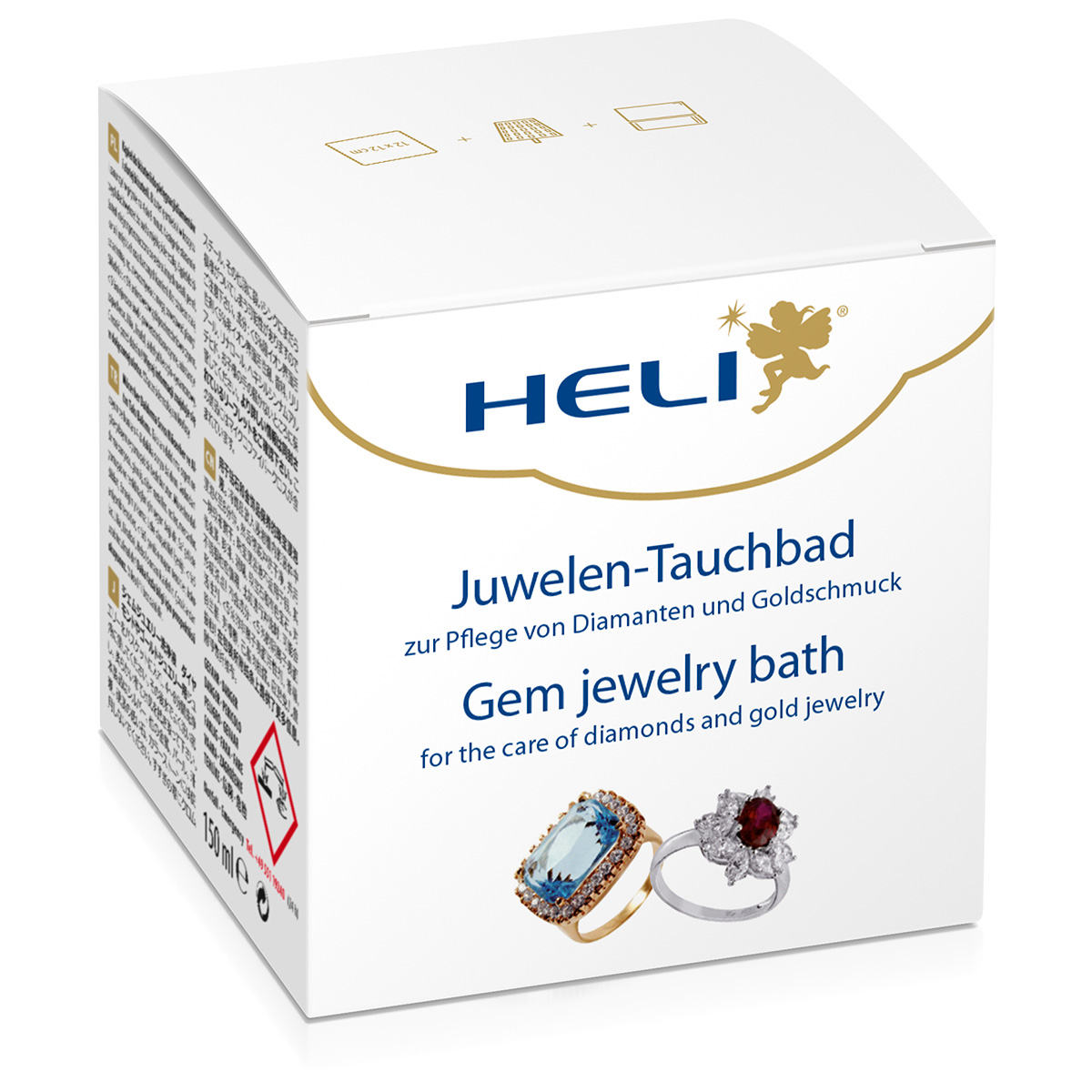 Heli Juwelentauchbad mit Waschkorb und Pflegetuch, Juweliersverpackung, 150 ml
