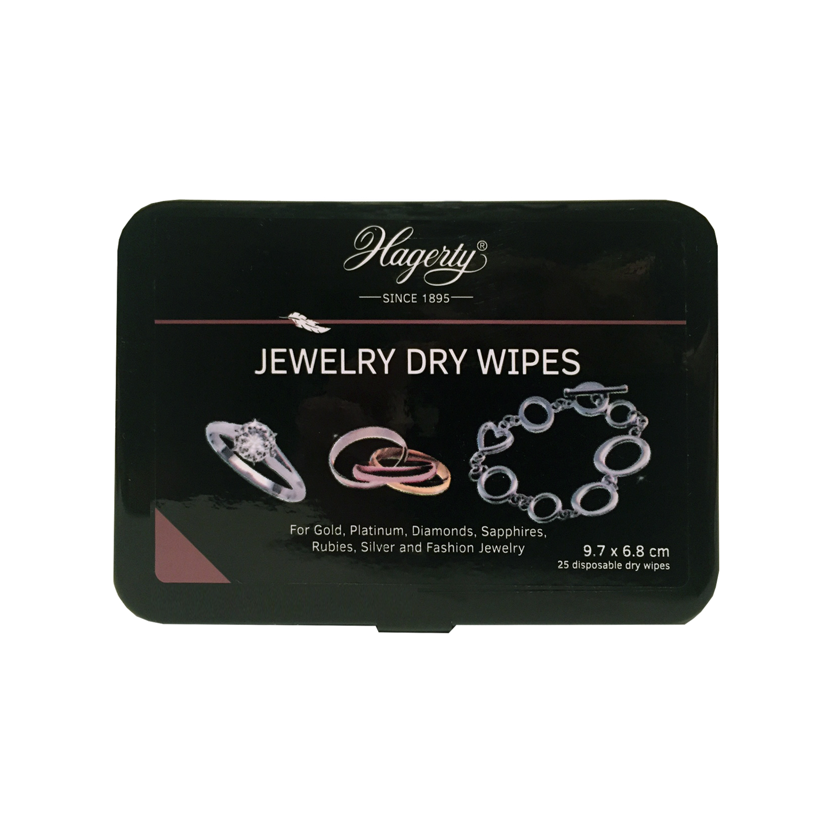 Hagerty Jewel Dry Wipes, 25 Einwegtücher, 97 x 68 mm