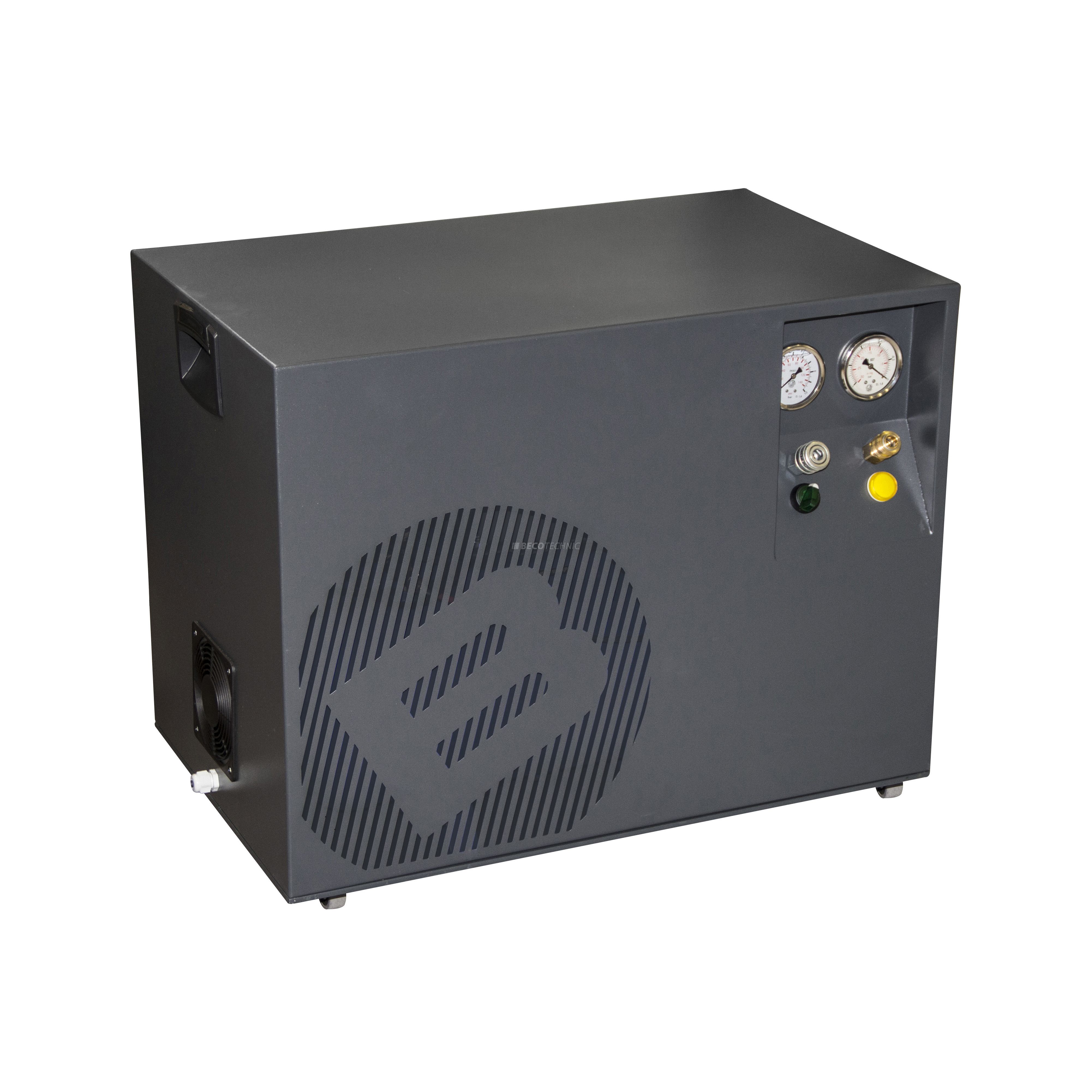 Bergeon 6100-230 Kombi-Vakuum-Kompressor mit Lufttrockner, 8 bar, 2x 14 L, 40 dB