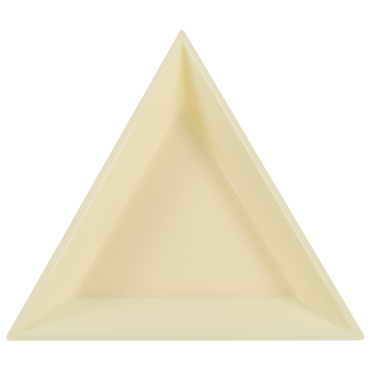 Schalen, Kunststoff, dreieckig, 75 mm, beige