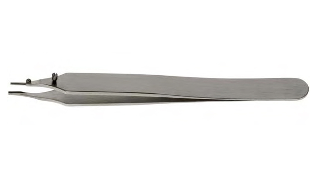 Dumont Pinzette Form 9/0, für Breguet Spiralen, Edelstahl-Carbon, 110 mm